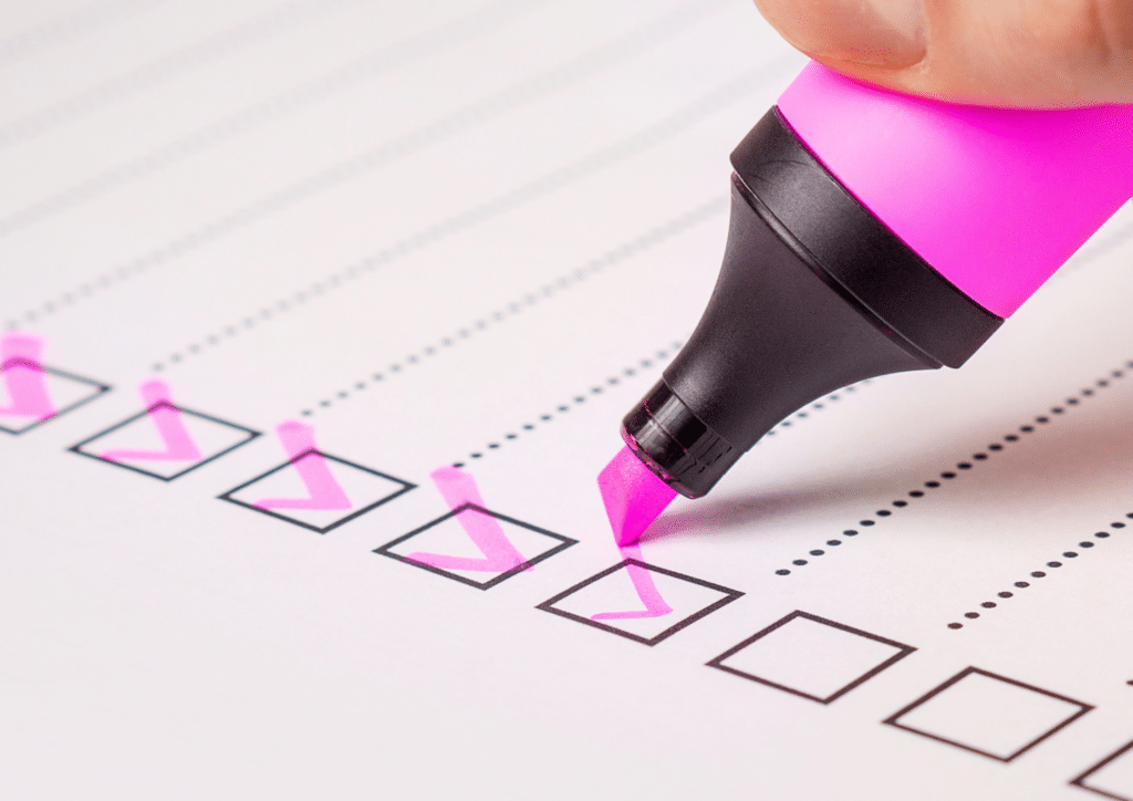 team building check list