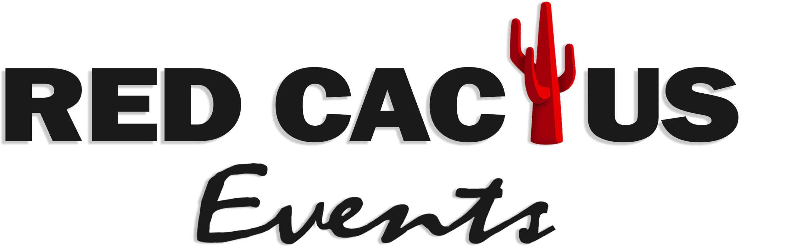 Red Cactus Events black and red logo